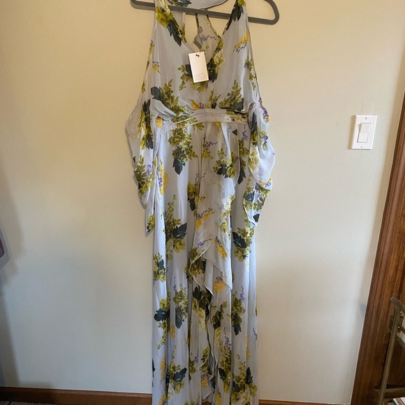ASOS Tall Floral Maxi Dress - Open Shoulder, size 8 Tall - Picture 3 of 6